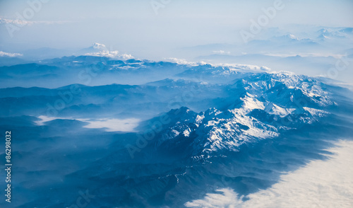 Aerial view of mountains