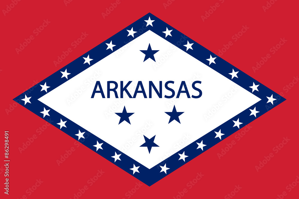 Naklejka premium Arkansas Flag.