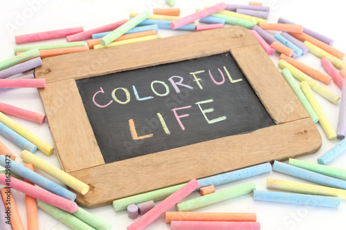фотографія letter colorful life write on chalkboard