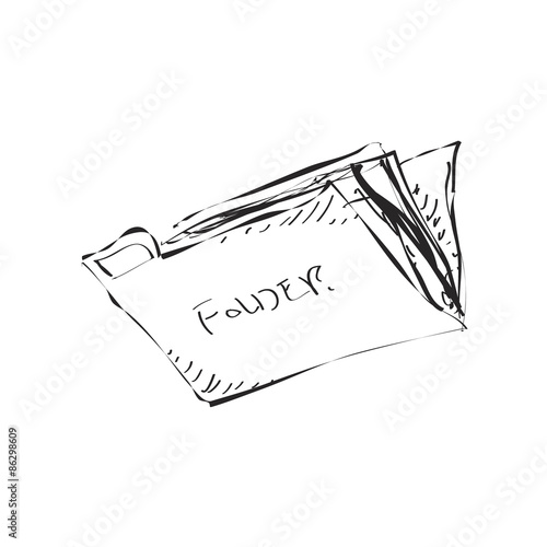 Simple doodle of a folder