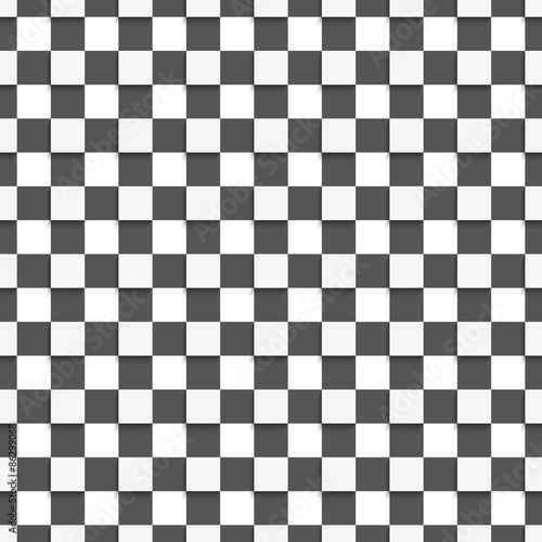 Geometrical pattern with white and black squares