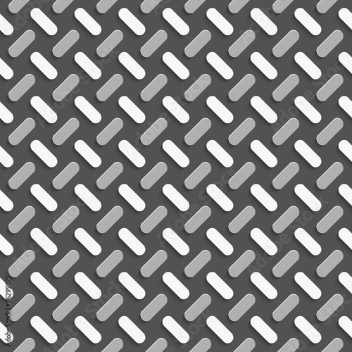 Geometrical pattern with white and gray ovals