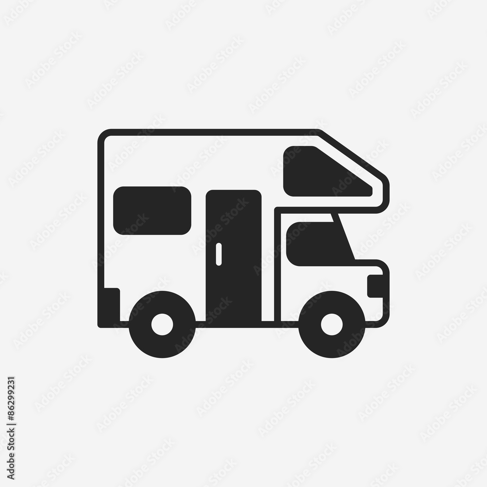 Fototapeta premium Camper van icon