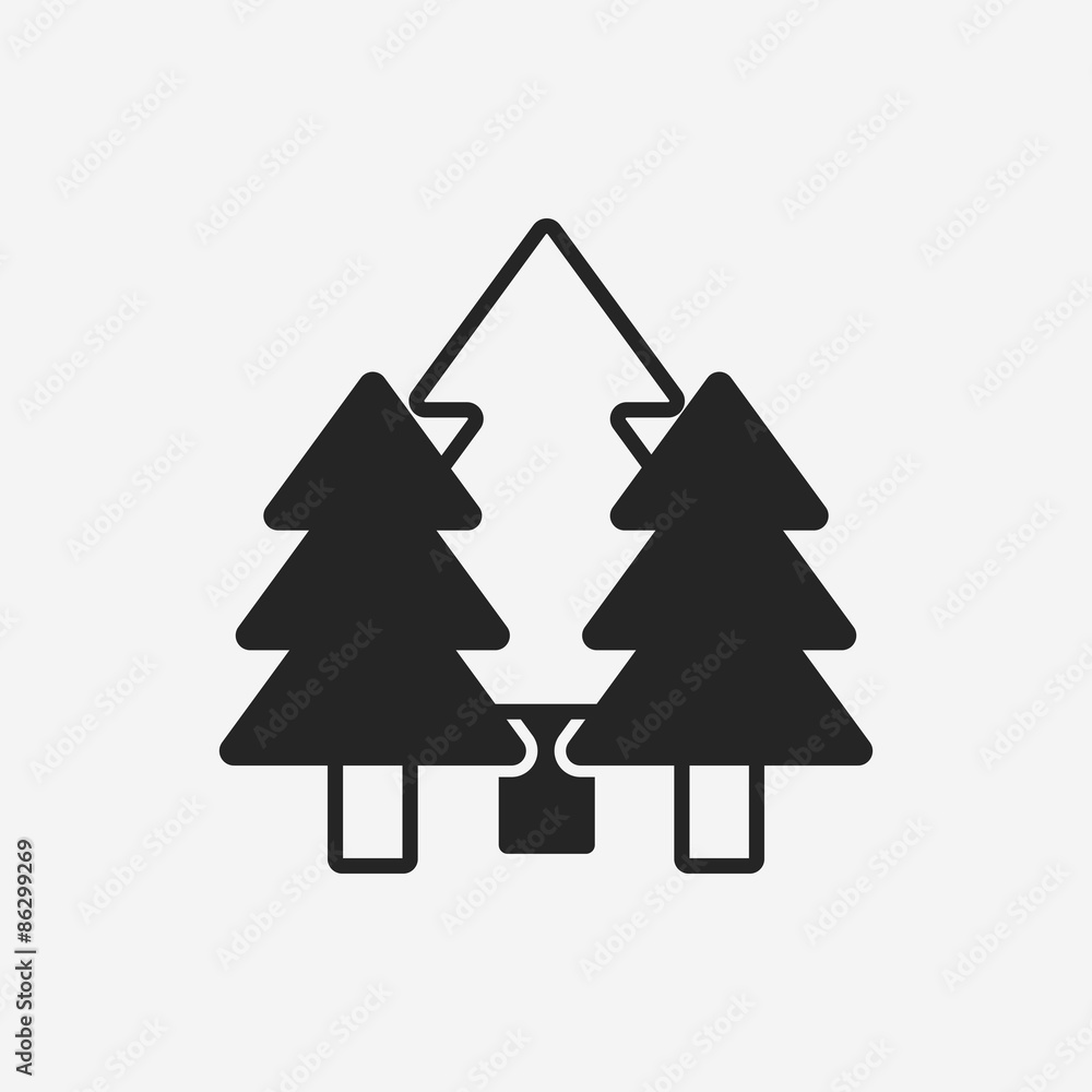 Fototapeta premium forest icon