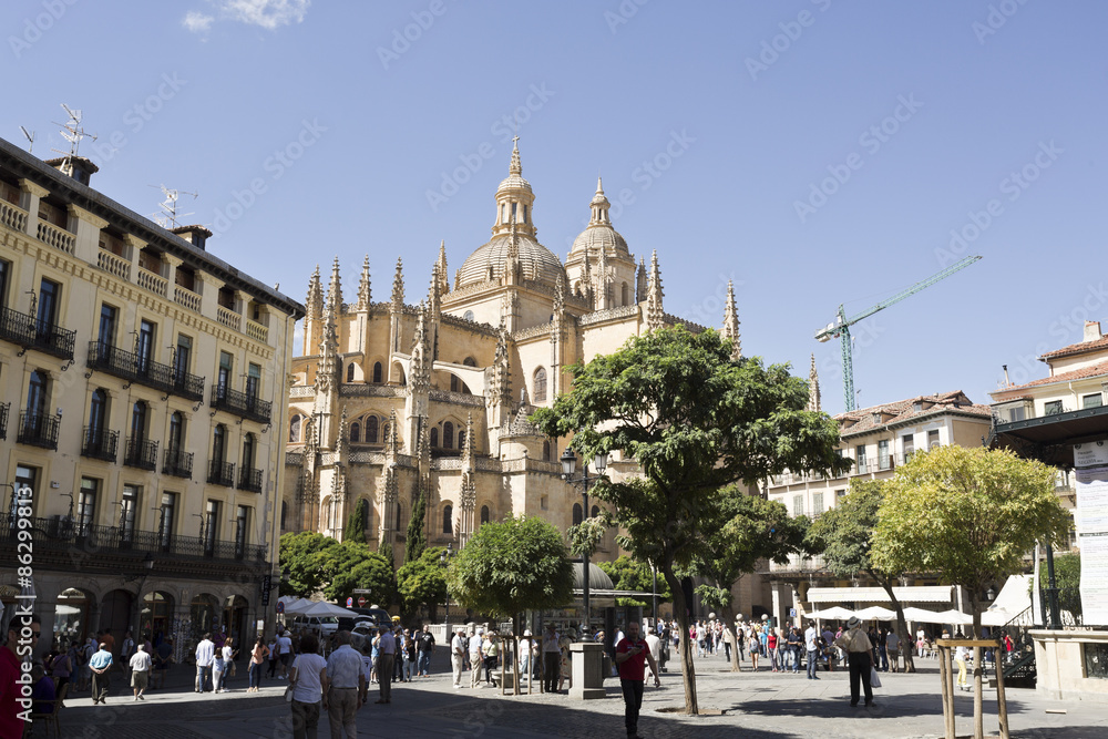 Segovia Plaza Mayor and Cathedral