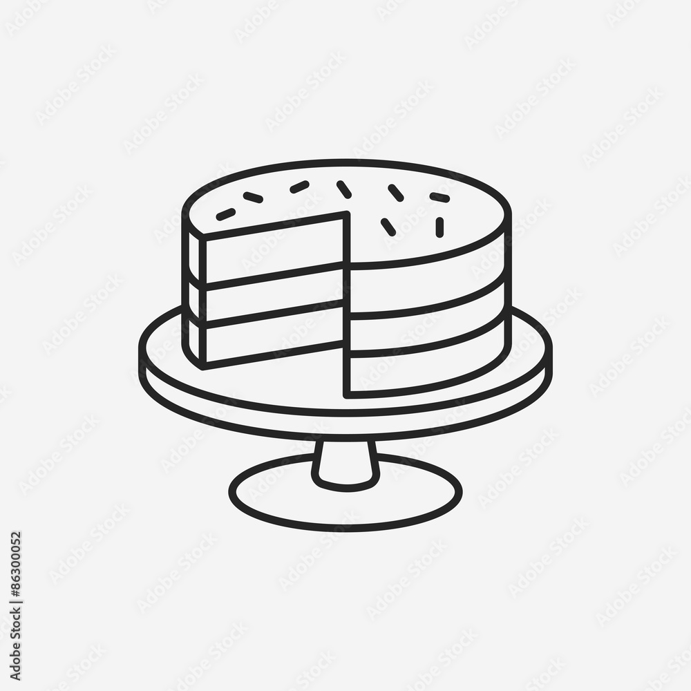 dessert cake line icon dessert cake line icon