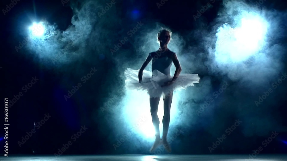 ballerina doing a workout in the classroom, slow motion ballerina doing a workout in the classroom, slow motion
