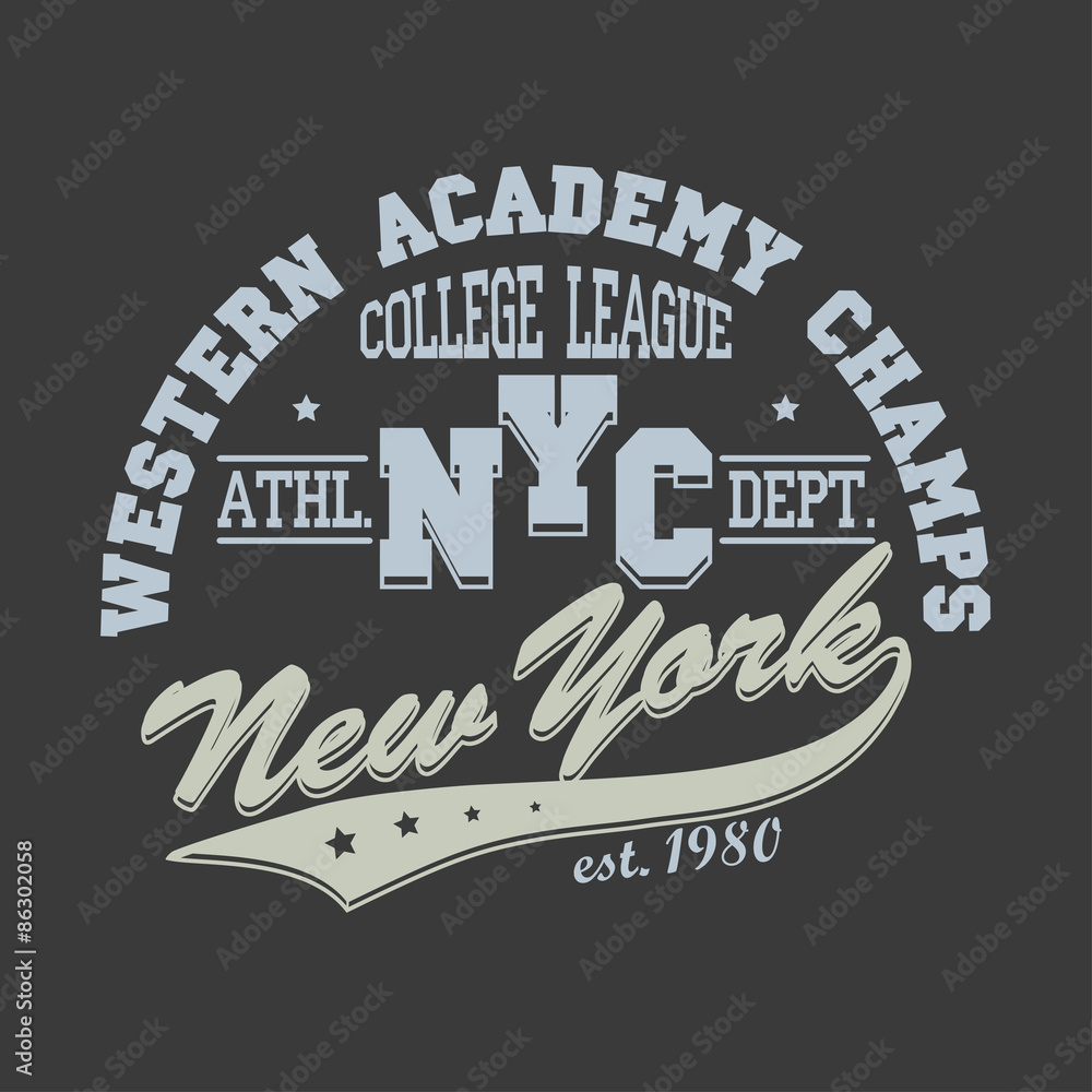 Fototapeta premium New York City Typography Graphics T-shirt