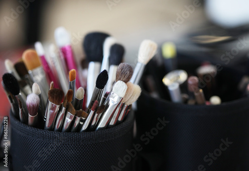 makeup tools in their holder