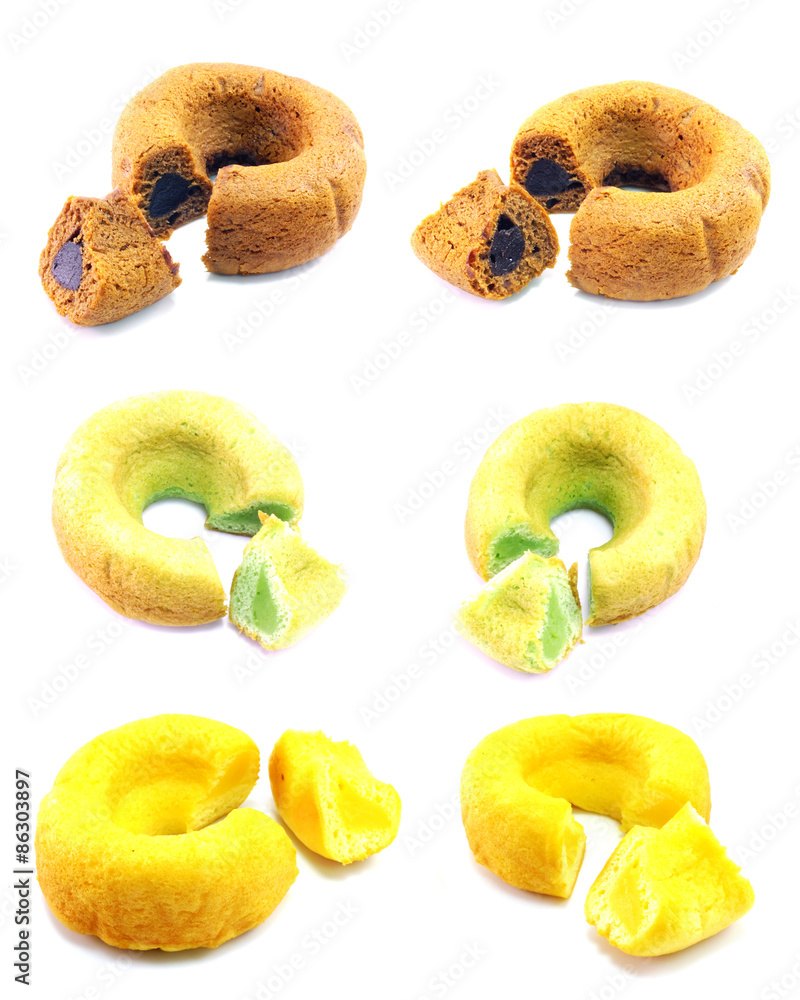 donut collection on white background