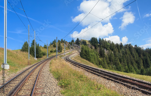 Rack railroad on Mount Rigi
