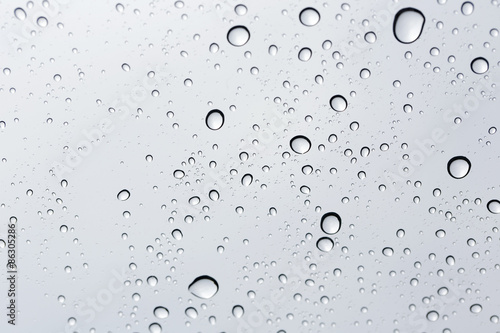 Water drop on glass mirror background.