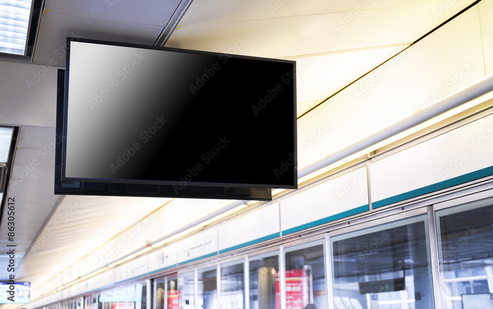 LCD Screen announcement at public transportation terminal LCD Screen announcement at public transportation terminal