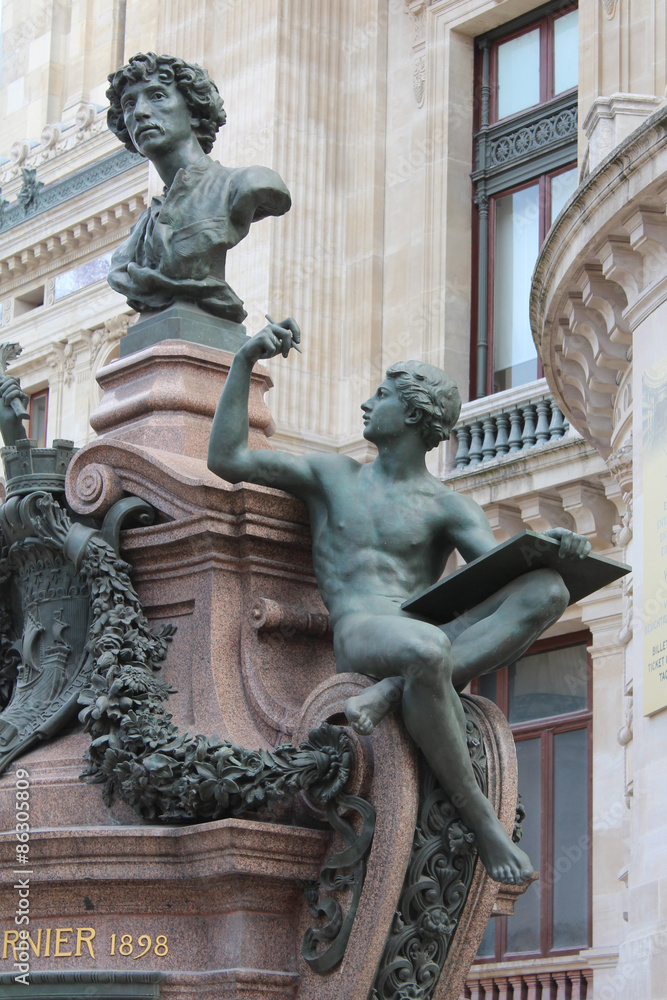 Paris - Palais Garnier / Monument à la mémoire de Charles Garnier