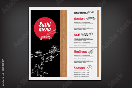 Restaurant cafe menu, template design.Vector illustration.