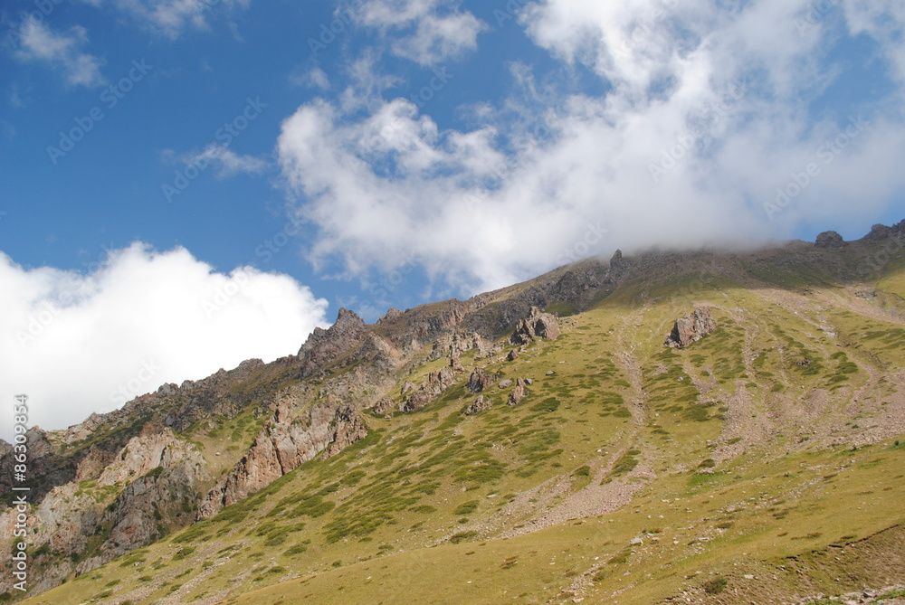 Fototapeta premium chimbulak mountains kazakhstan