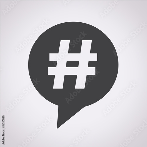 Hashtag speech bubble icon