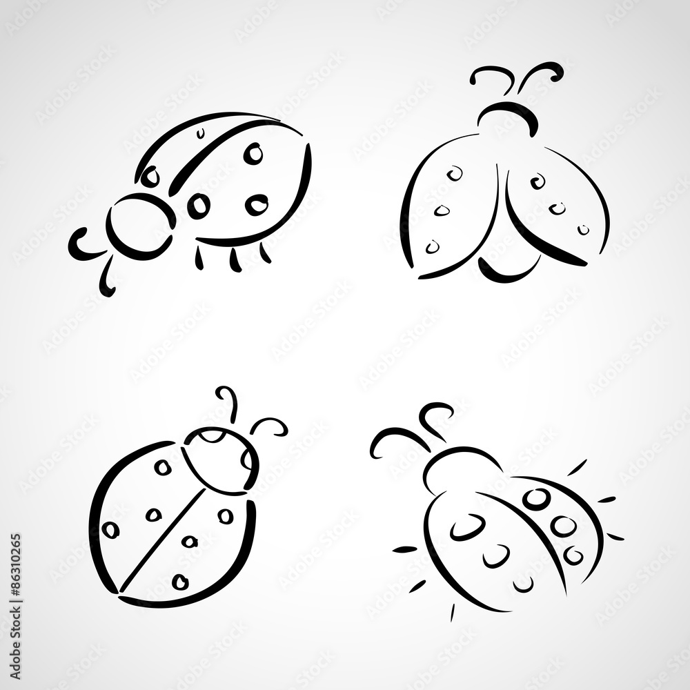 Sketch icons - ladybug Sketch icons - ladybug