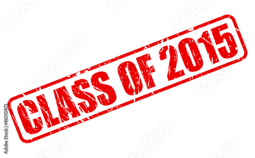 Class of 2015 red stamp text