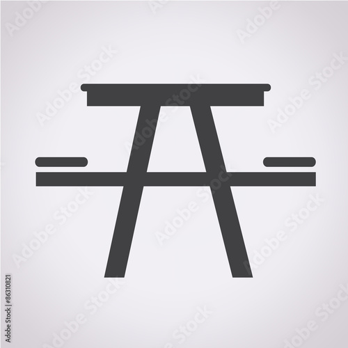 Camping table icon