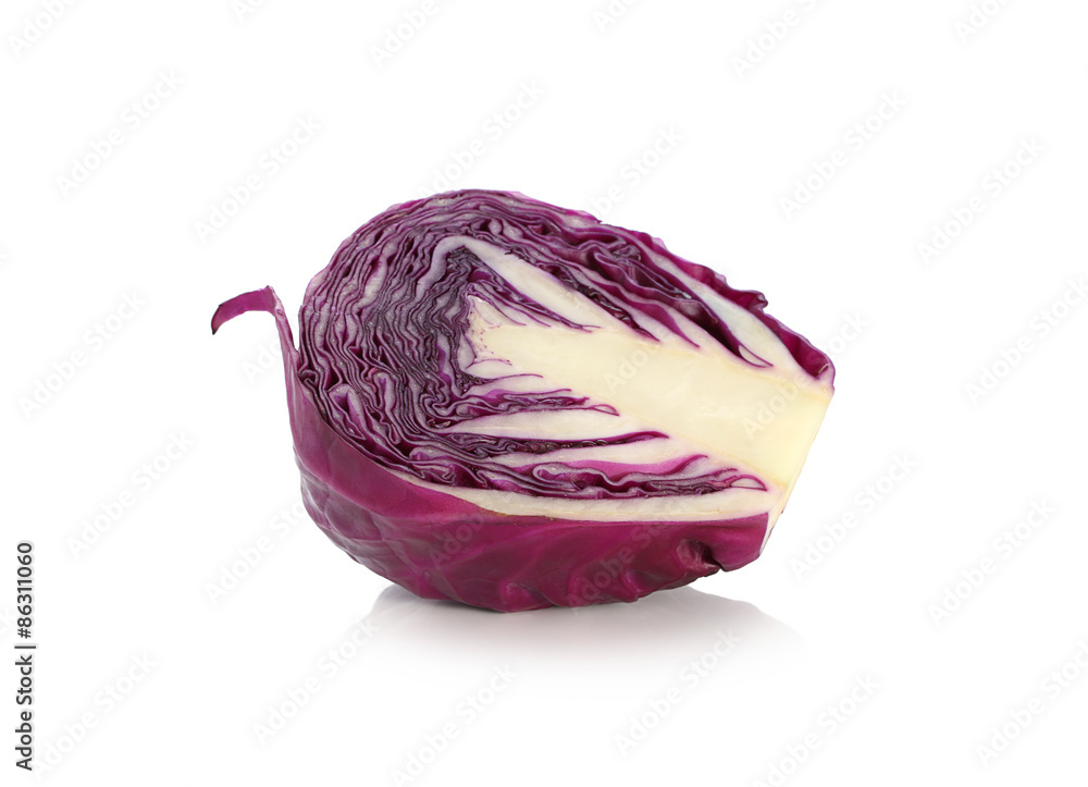 Fototapeta premium red cabbage isolated on white background