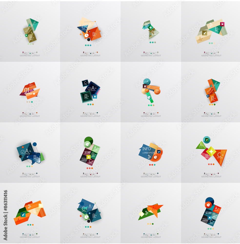 Fototapeta premium Modern geometric design temlates, universal diagram, banner