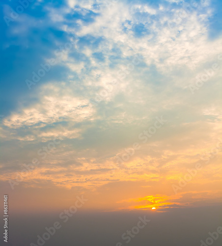 Sunset sky and cloud background © tawanlubfah
