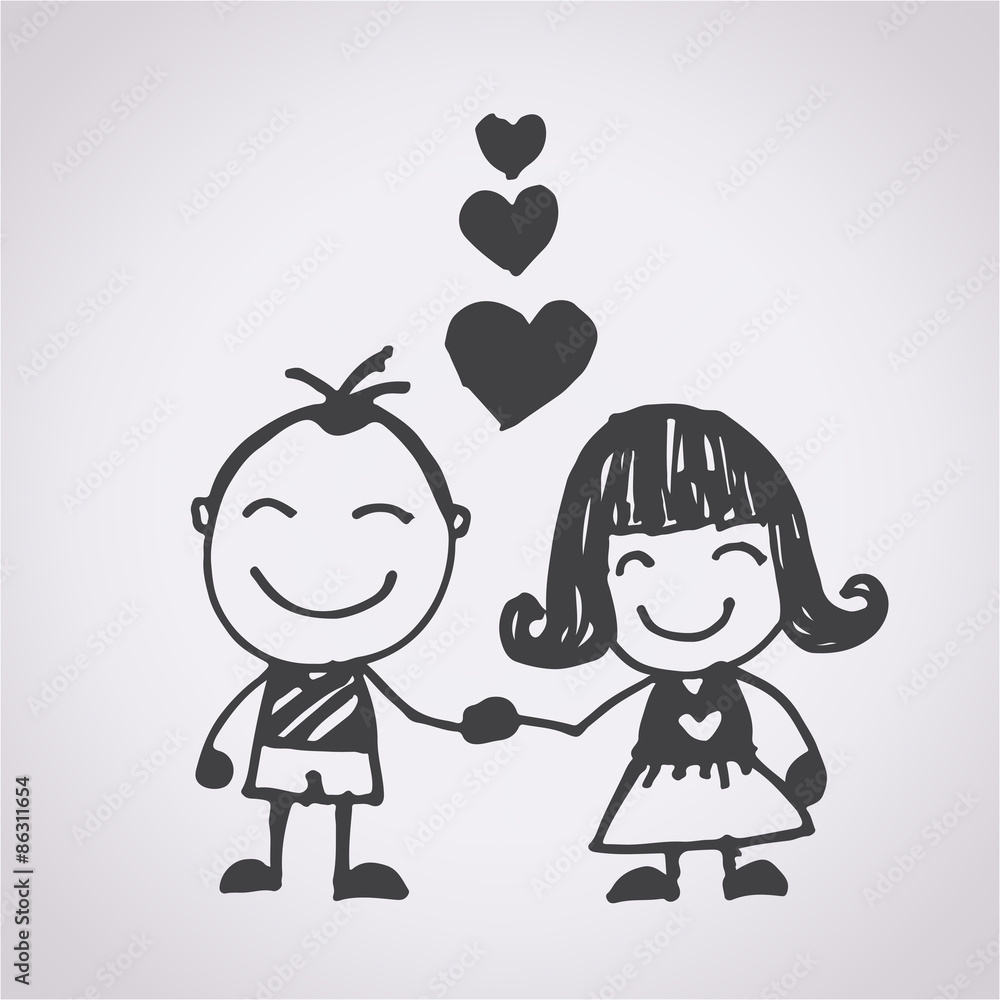 wedding couple hand drawn wedding couple hand drawn