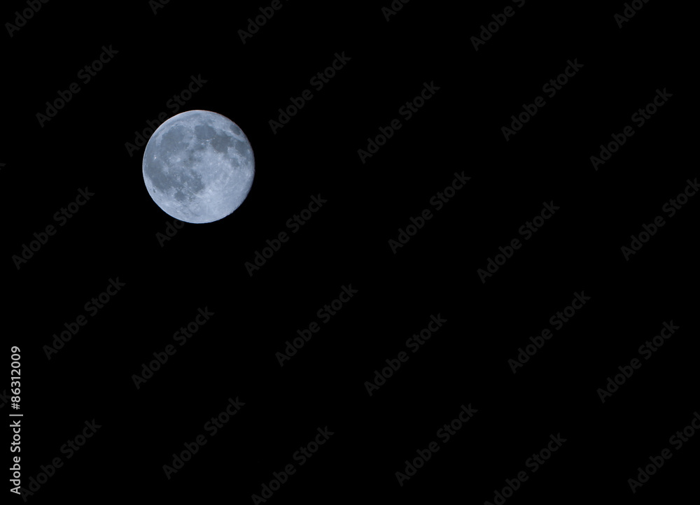 Obraz premium BLUE moon in the night in summer