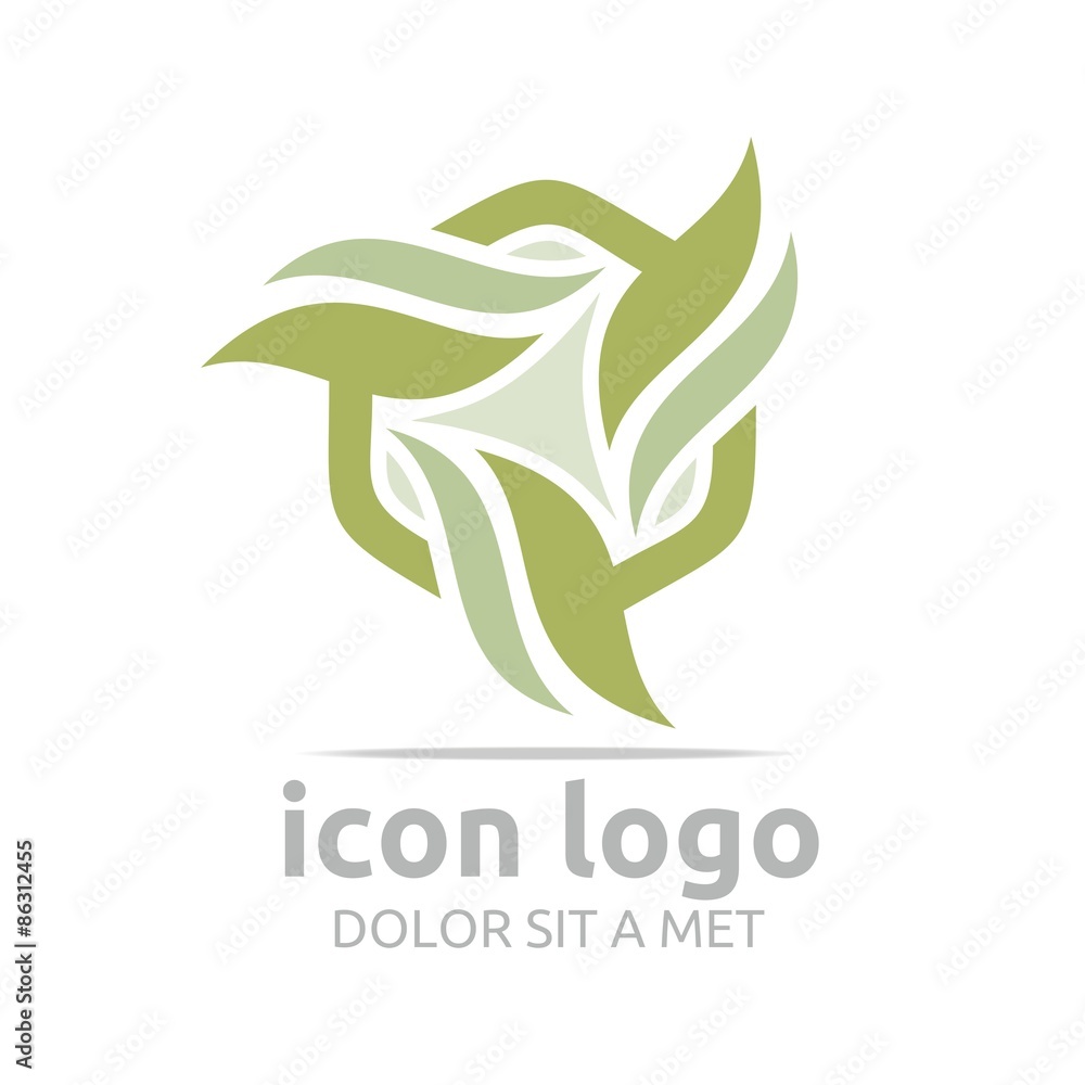Logo Green Icon Hexagon Shapes Design Symbol Abstract Logo Green Icon Hexagon Shapes Design Symbol Abstract