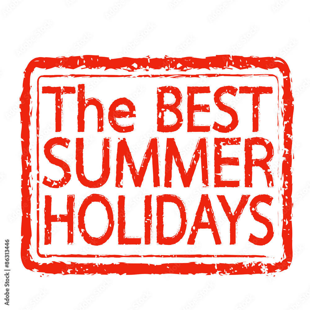 The BEST SUMMER HOLIDAYS stamp text design The BEST SUMMER HOLIDAYS stamp text design