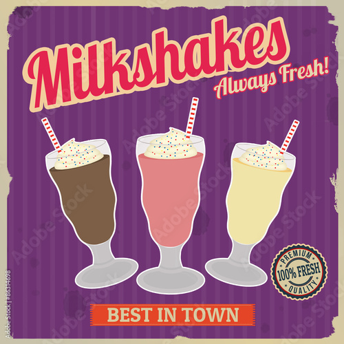 Milksakes vintage poster