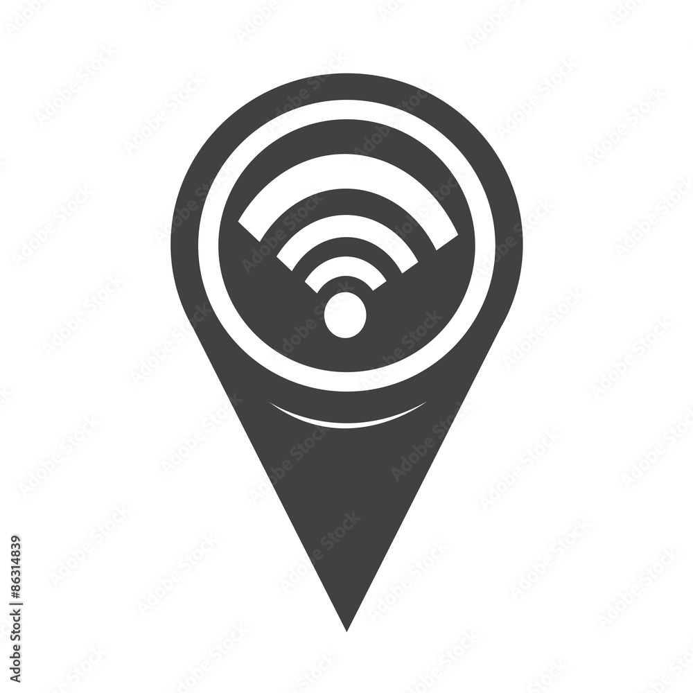 Map Pointer Wifi Icon Map Pointer Wifi Icon