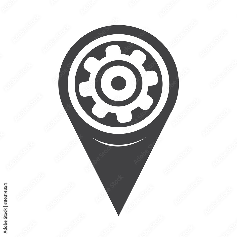 Map Pointer Gear icon Map Pointer Gear icon