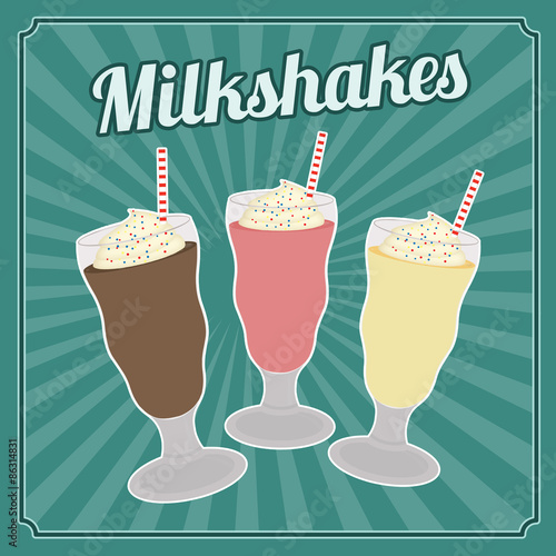 Milksakes vintage poster