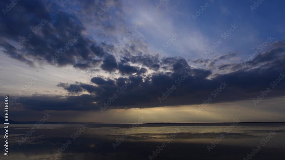 サロマ湖の夕景微速度撮影 サロマ湖の夕景微速度撮影