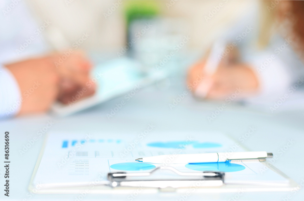 Business document on background of employees Business document on background of employees