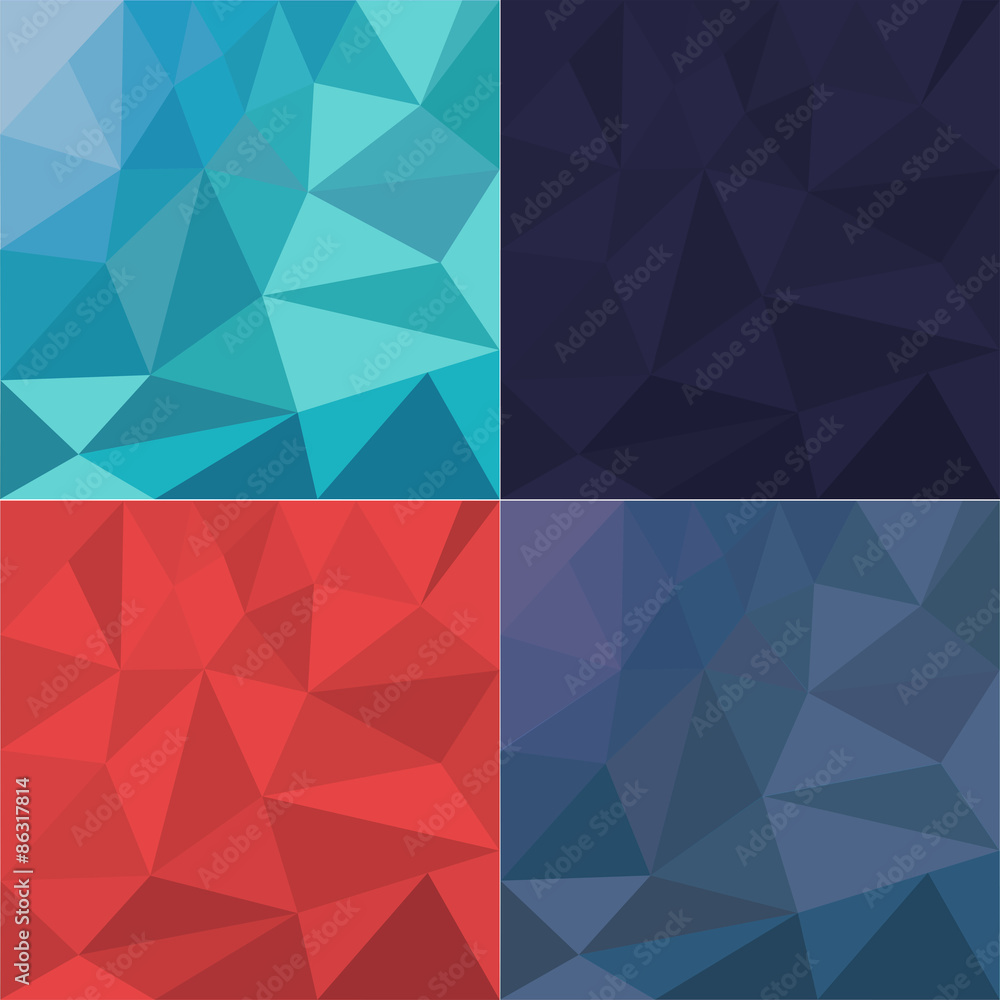 Fototapeta premium Vector background of colored triangles