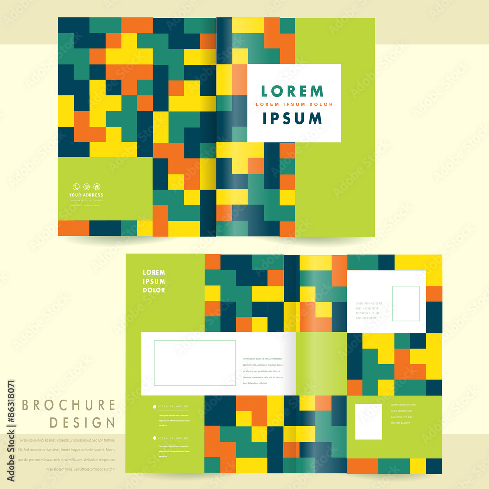 modern half-fold template design modern half-fold template design