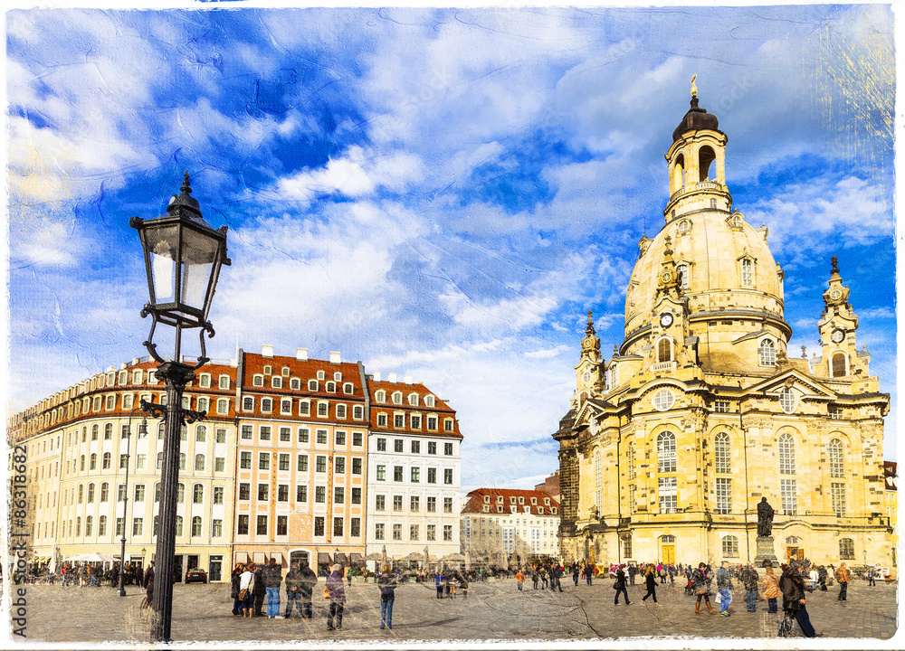 Baroque Dresden. artistic picture in painting style