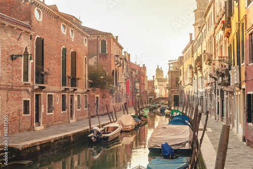 Unknown places and canals in Venice