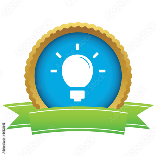 Light bulb certificate icon