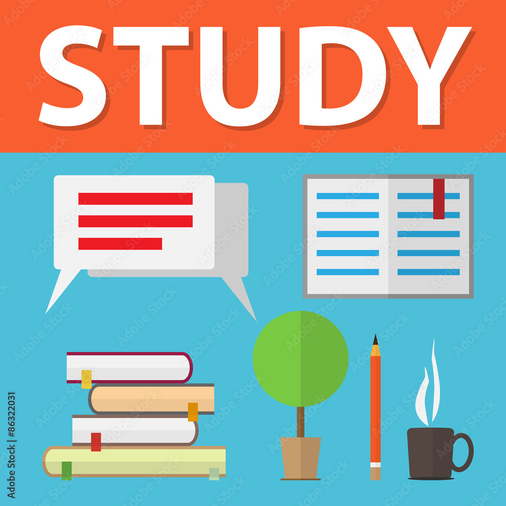 Fototapeta premium Flat design vector illustration concepts of education.