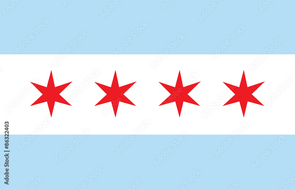 Obraz premium Flaga Chicago wektor