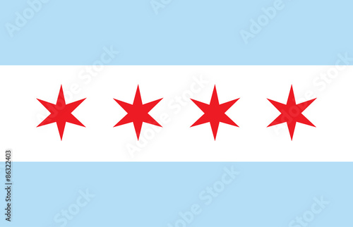 Chicago vector flag