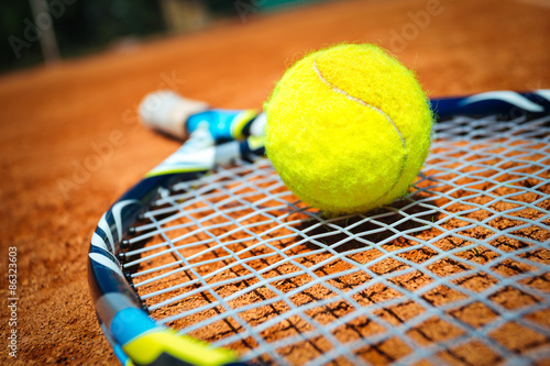 Tennis racket and ball © zorandim75