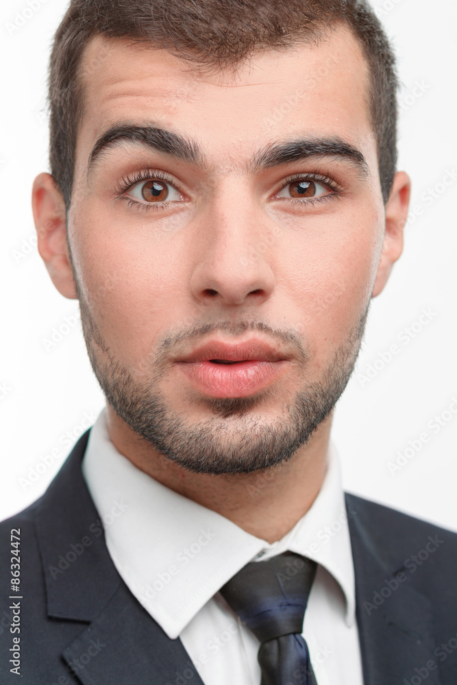 Handsome guy isolated on white Handsome guy isolated on white