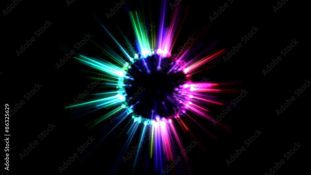 Abstract Rotating Shining Sphere Animation - Loop Rainbow Abstract Rotating Shining Sphere Animation - Loop Rainbow
