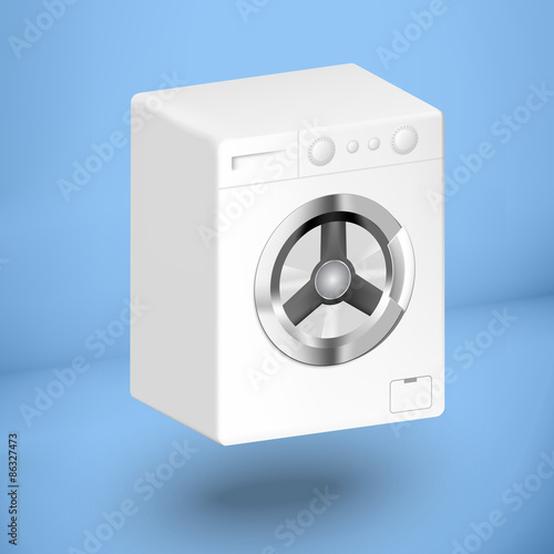 3d white washing mashine