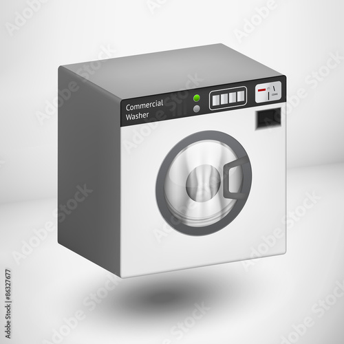 3d white washing mashine